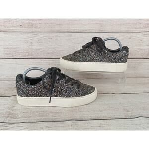Ugg Womens Zilo Chunky Glitter Fashion Sneakers Size 6 Black